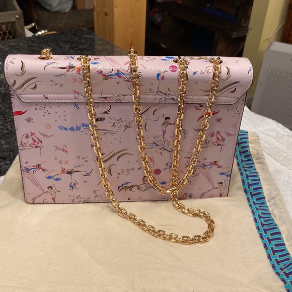 Tory Burch Ladies Light Lavender Medium Size Purse with 2 Pockets in front. - Picture 4 of 5